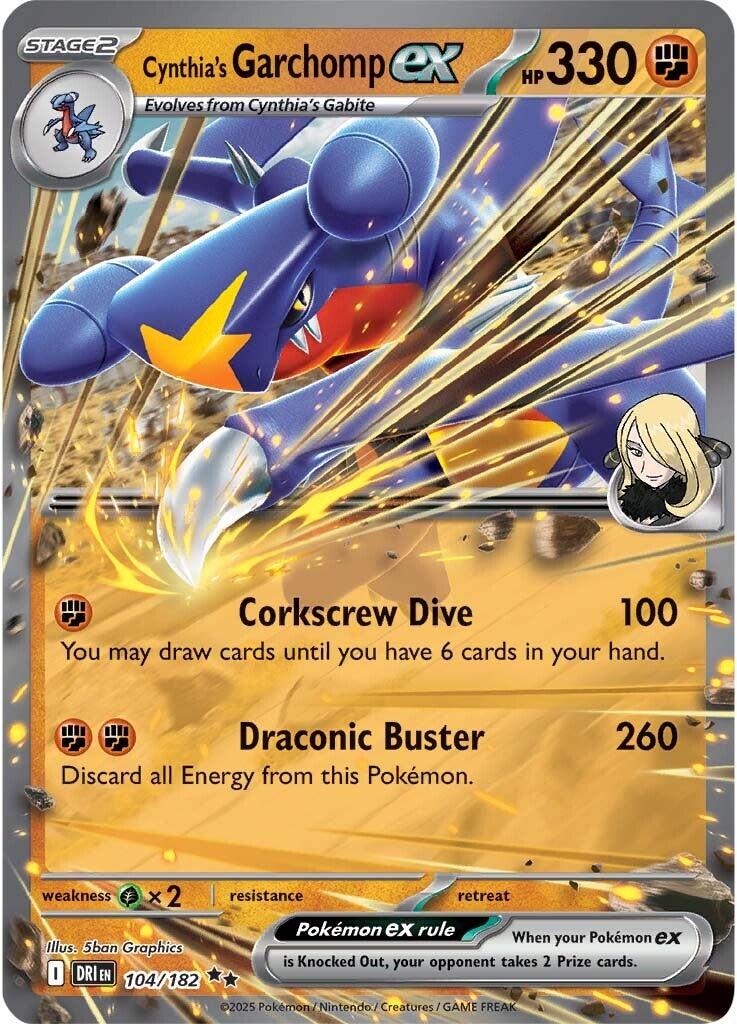SV10: Destined Rivals #104/182 Cynthia's Garchomp ex