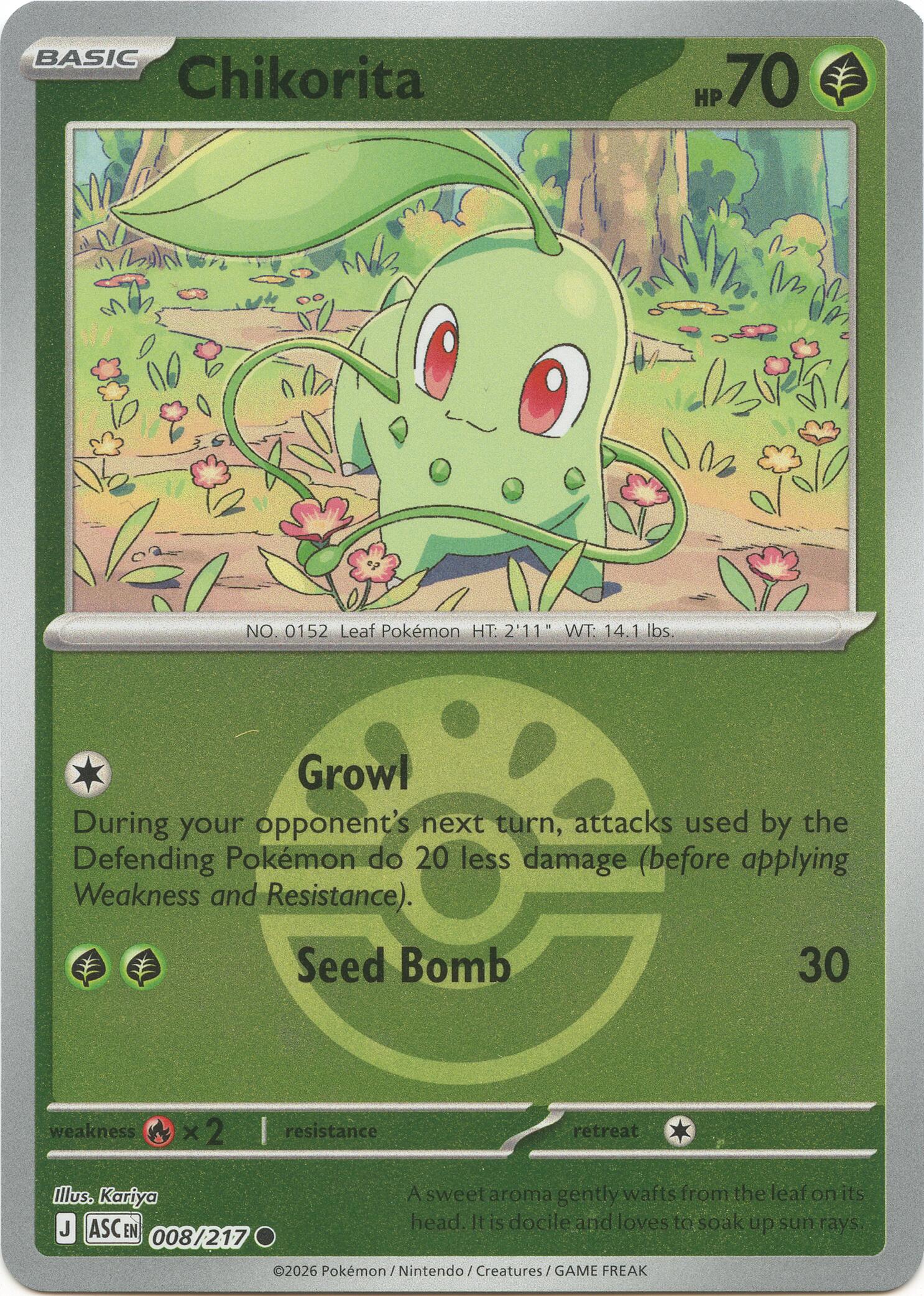 ME: Ascended Heroes #008/217 Chikorita (Friend Ball)