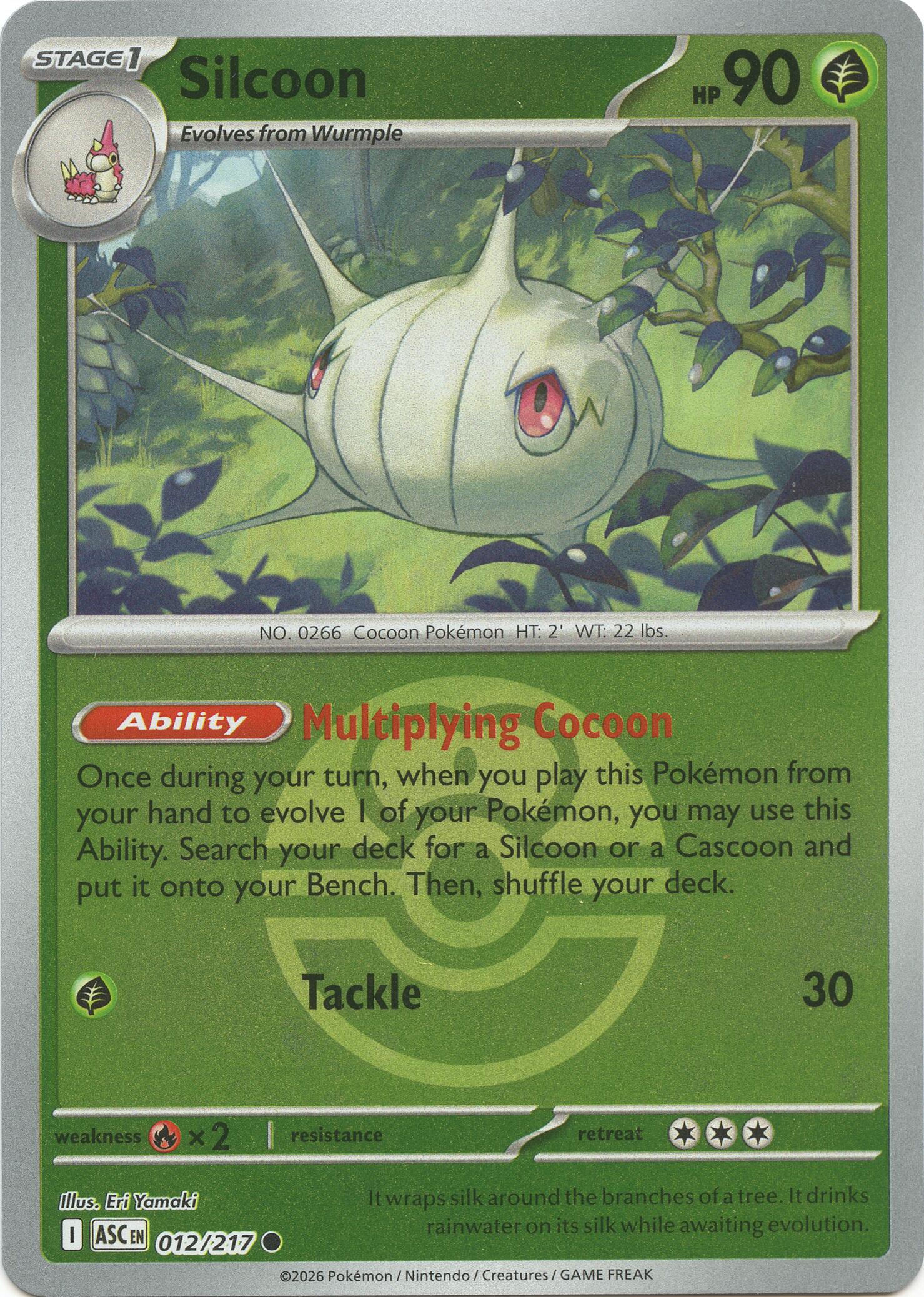 ME: Ascended Heroes #012/217 Silcoon (Love Ball)