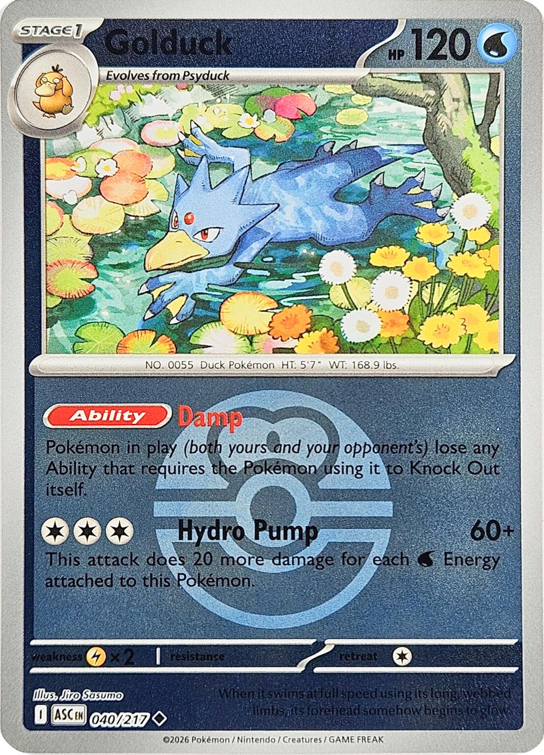 ME: Ascended Heroes #040/217 Golduck (Love Ball)