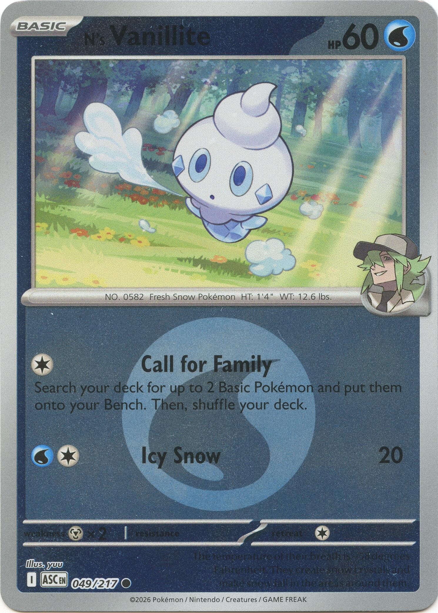 ME: Ascended Heroes #049/217 N's Vanillite (Energy Symbol Pattern)