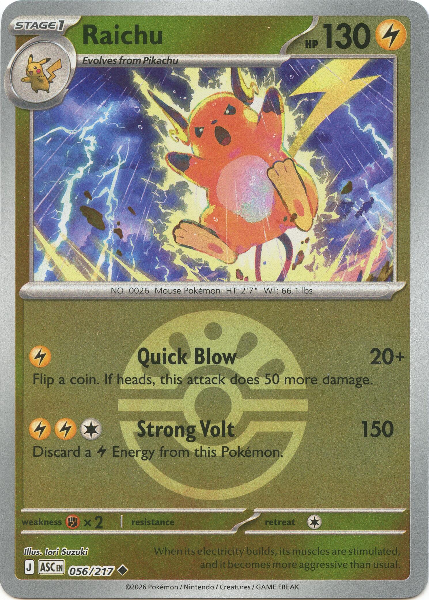 ME: Ascended Heroes #056/217 Raichu (Friend Ball)