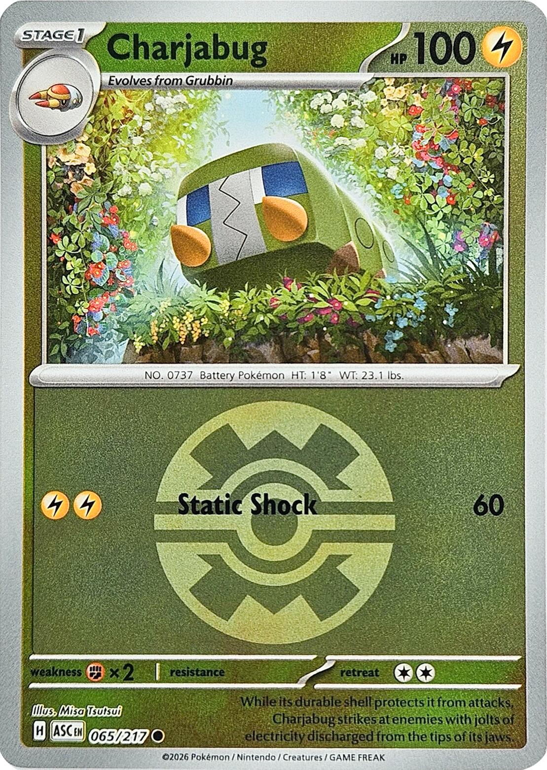 ME: Ascended Heroes #065/217 Charjabug (Quick Ball)