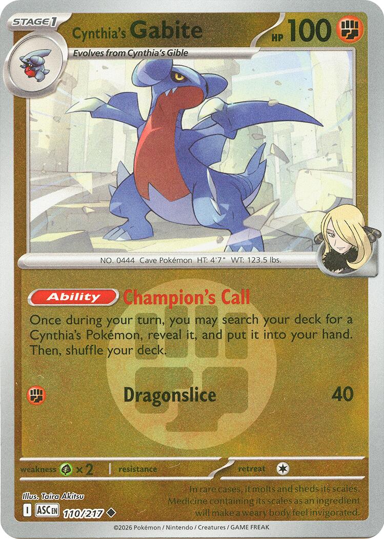 ME: Ascended Heroes #110/217 Cynthia's Gabite (Energy Symbol Pattern)