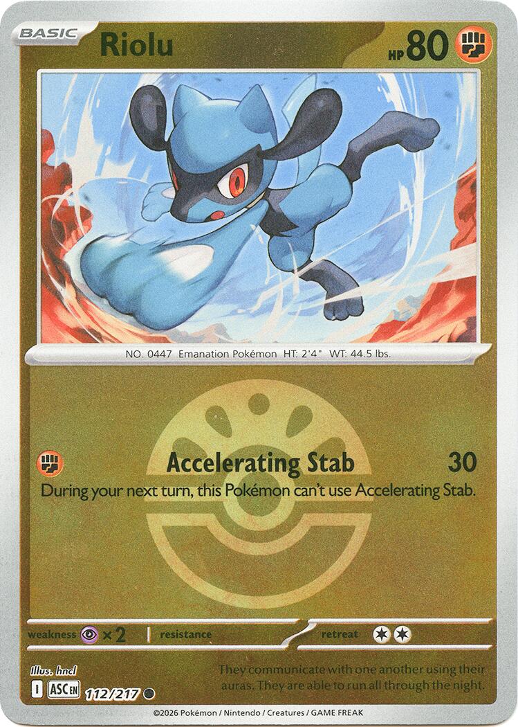 ME: Ascended Heroes #112/217 Riolu (Friend Ball)