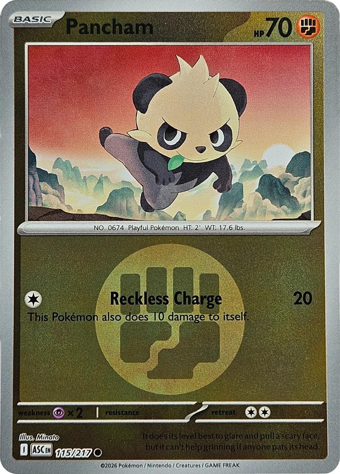 ME: Ascended Heroes #115/217 Pancham (Energy Symbol Pattern)