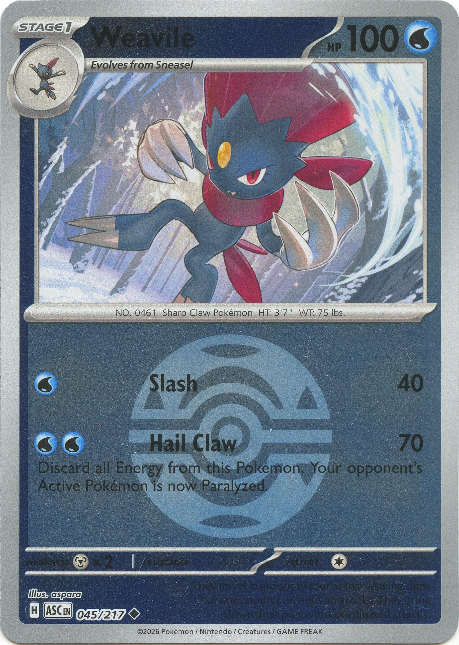 ME: Ascended Heroes #045/217 Weavile