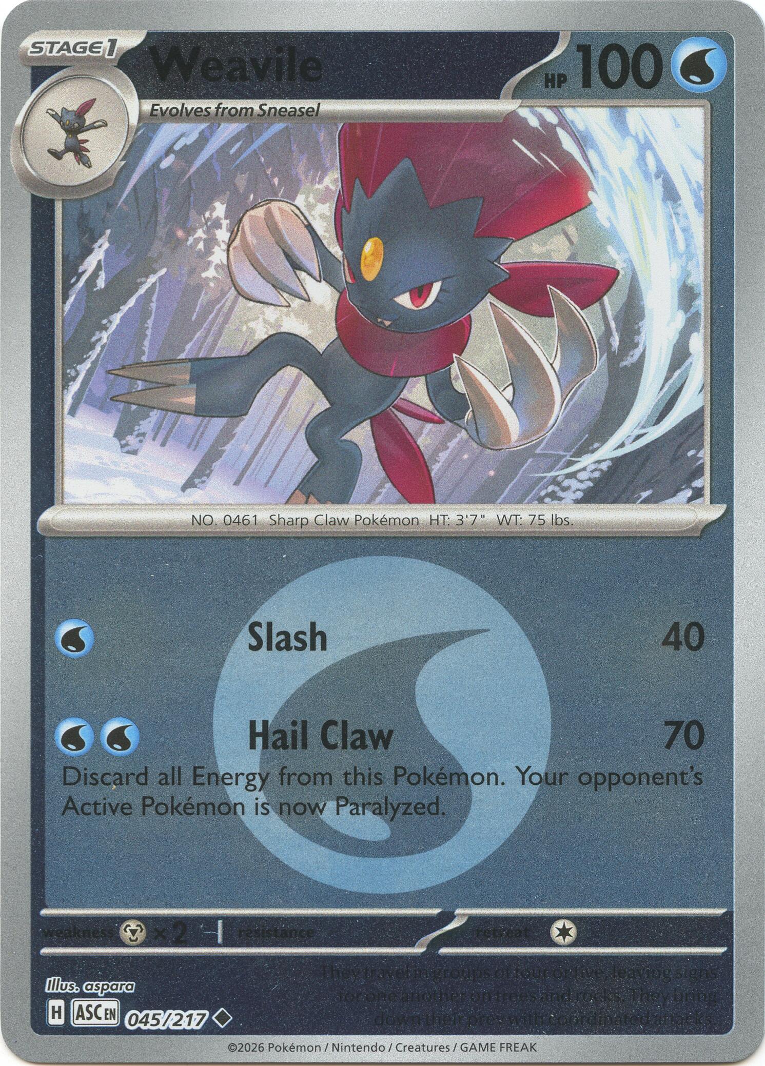 ME: Ascended Heroes #045/217 Weavile