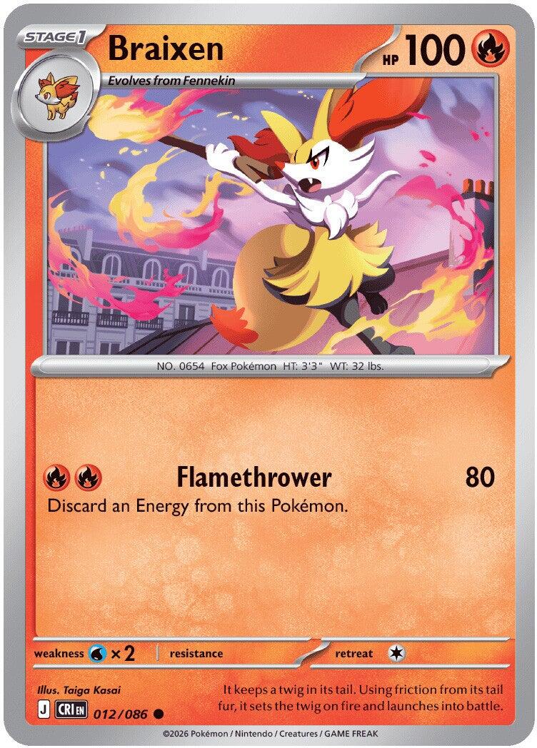 ME04: Chaos Rising #012/086 Braixen
