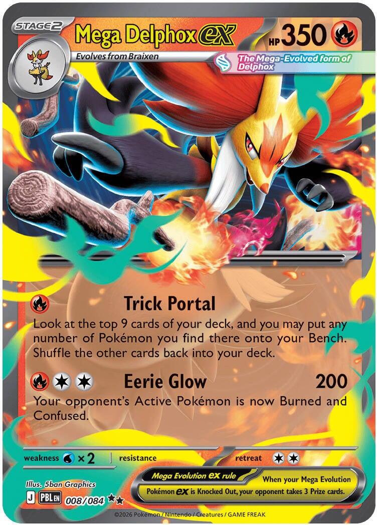 ME05: Pitch Black #008/084 Mega Delphox ex