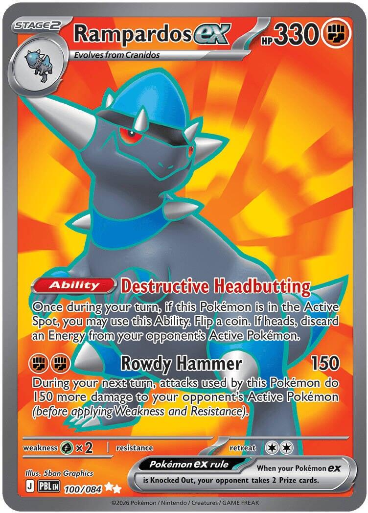 ME05: Pitch Black #100/084 Rampardos ex