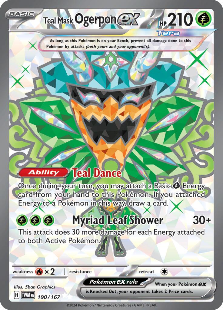 SV06: Twilight Masquerade #190/167 Teal Mask Ogerpon ex