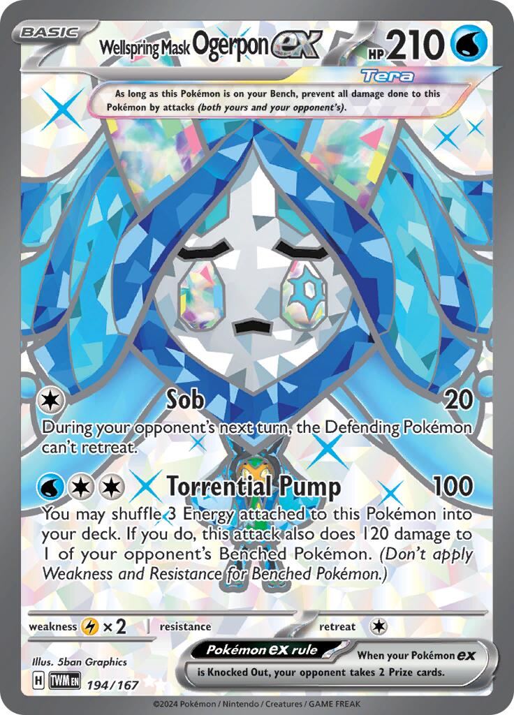 SV06: Twilight Masquerade #194/167 Wellspring Mask Ogerpon ex