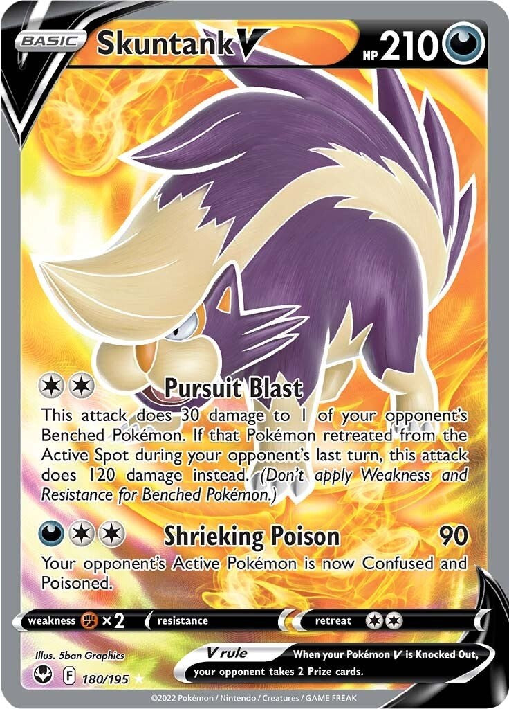 SWSH12: Silver Tempest #180/195 Skuntank V (Full Art)