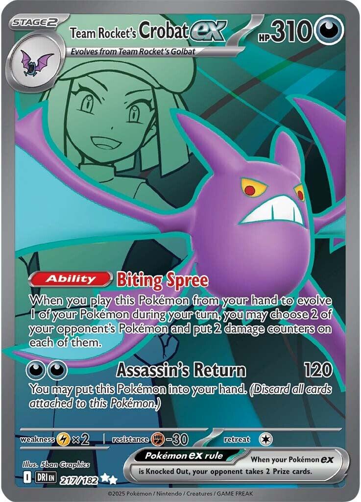 SV10: Destined Rivals #217/182 Team Rocket's Crobat ex
