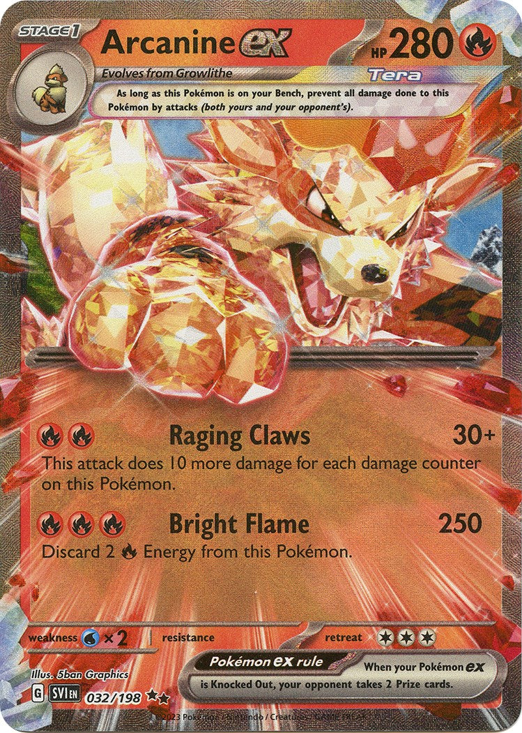SV01: Scarlet & Violet Base Set #032/198 Arcanine ex