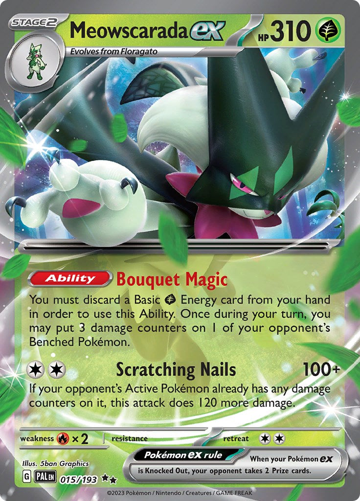 SV02: Paldea Evolved #015/193 Meowscarada ex