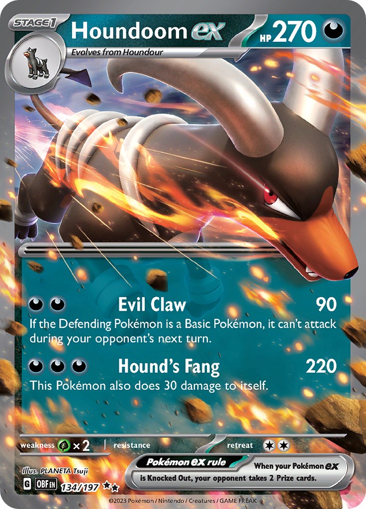 SV03: Obsidian Flames #134/197 Houndoom ex
