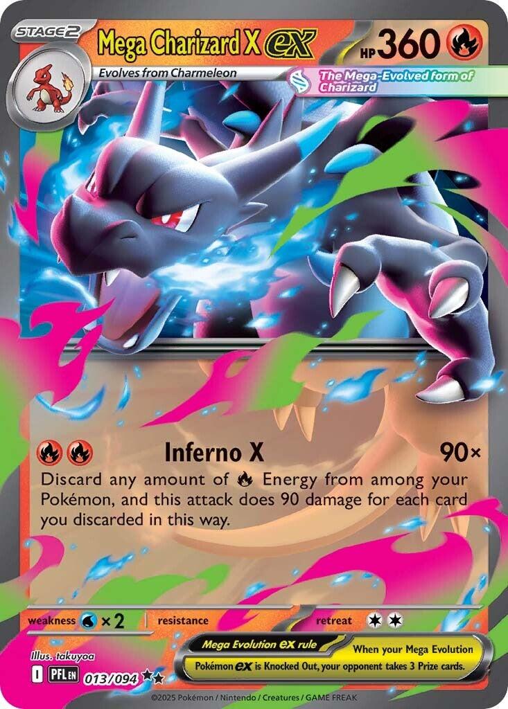 ME02: Phantasmal Flames #013/094 Mega Charizard X ex