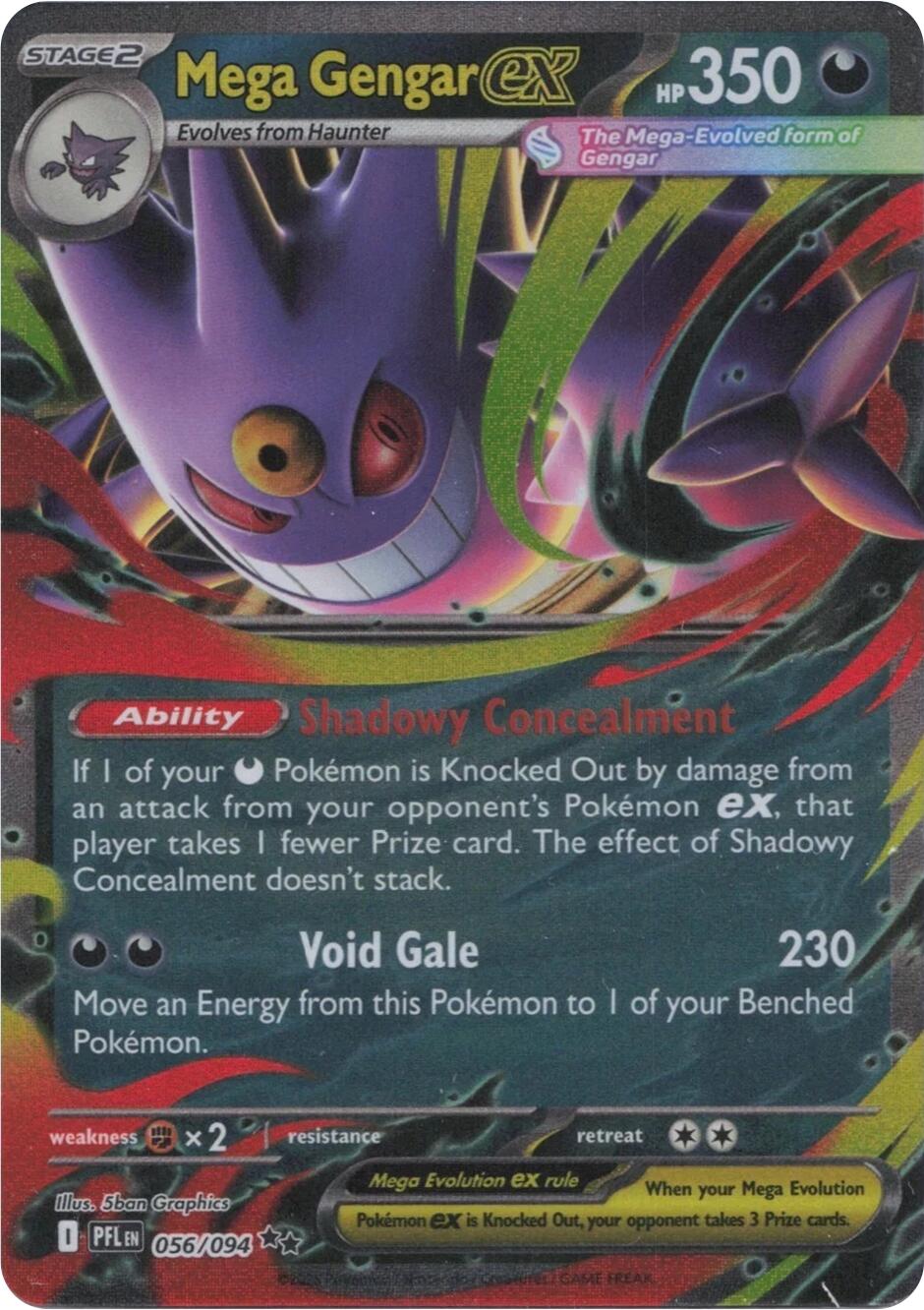 ME02: Phantasmal Flames #056/094 Mega Gengar ex