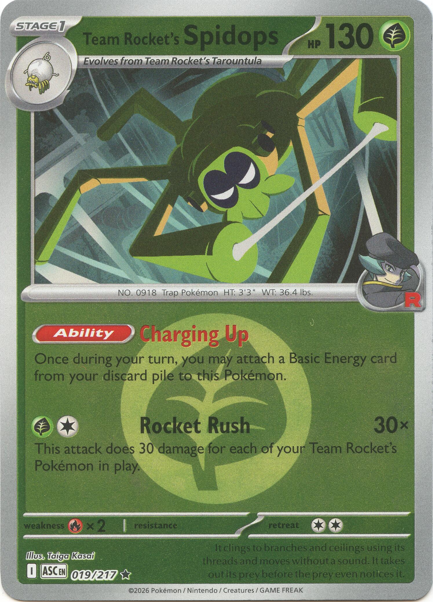 ME: Ascended Heroes #019/217 Team Rocket's Spidops (Energy Symbol Pattern)