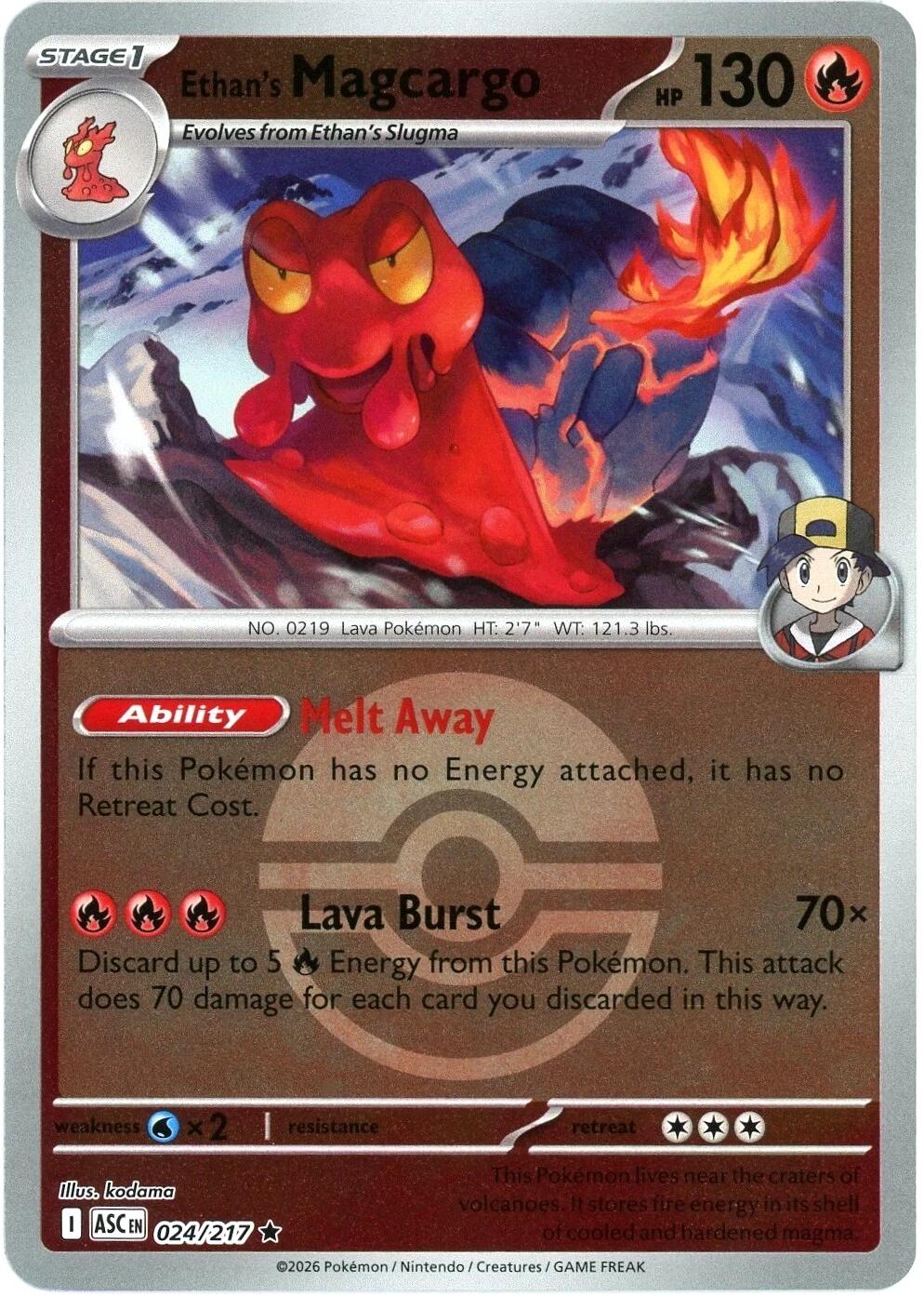 ME: Ascended Heroes #024/217 Ethan's Magcargo (Poke Ball)