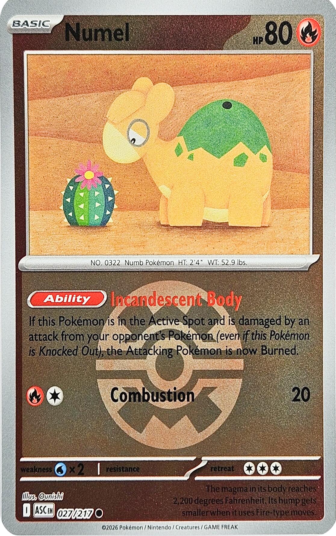 ME: Ascended Heroes #027/217 Numel (Quick Ball)