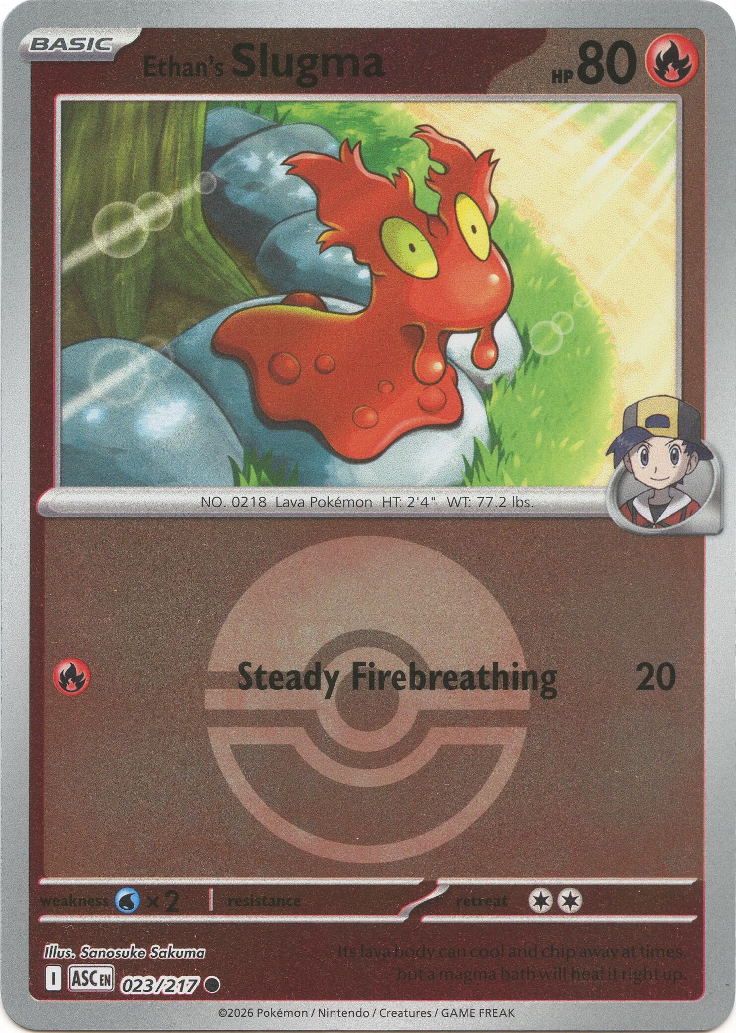 ME: Ascended Heroes #023/217 Ethan's Slugma (Poke Ball)