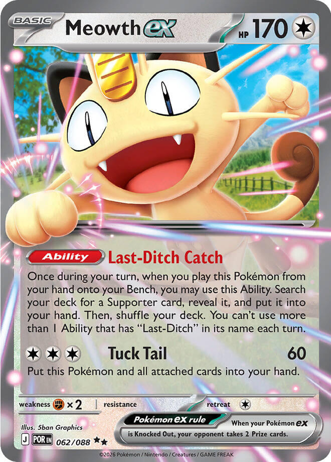 ME03: Perfect Order #062/088 Meowth ex
