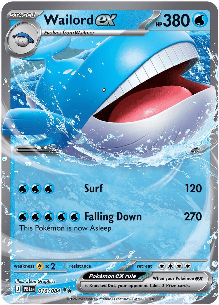 ME05: Pitch Black #016/084 Wailord ex